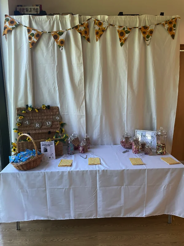 Wedding gifts and cards table