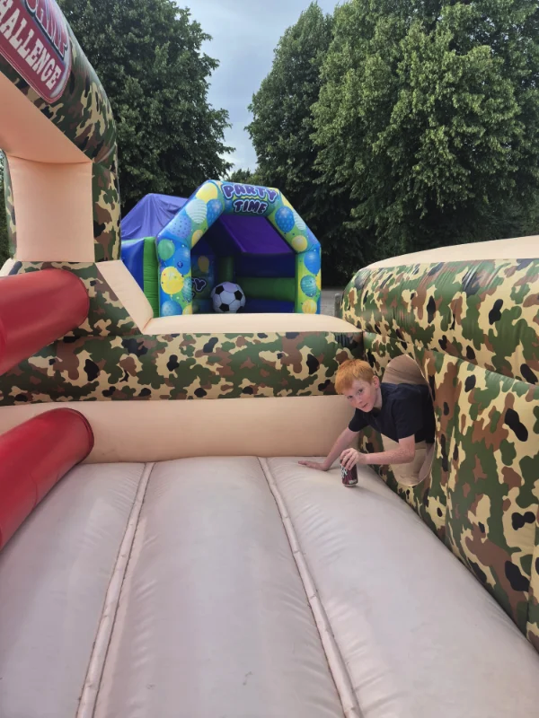 child on bouncy castle