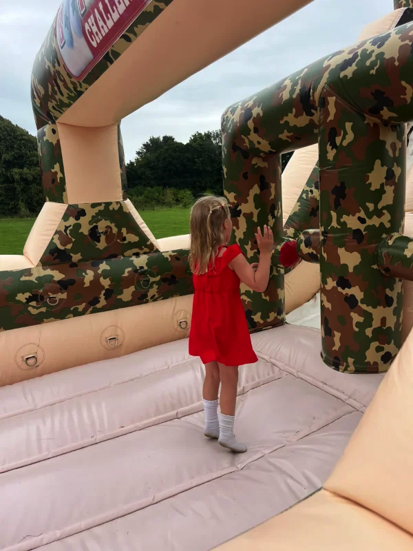 Child on bouncy castle