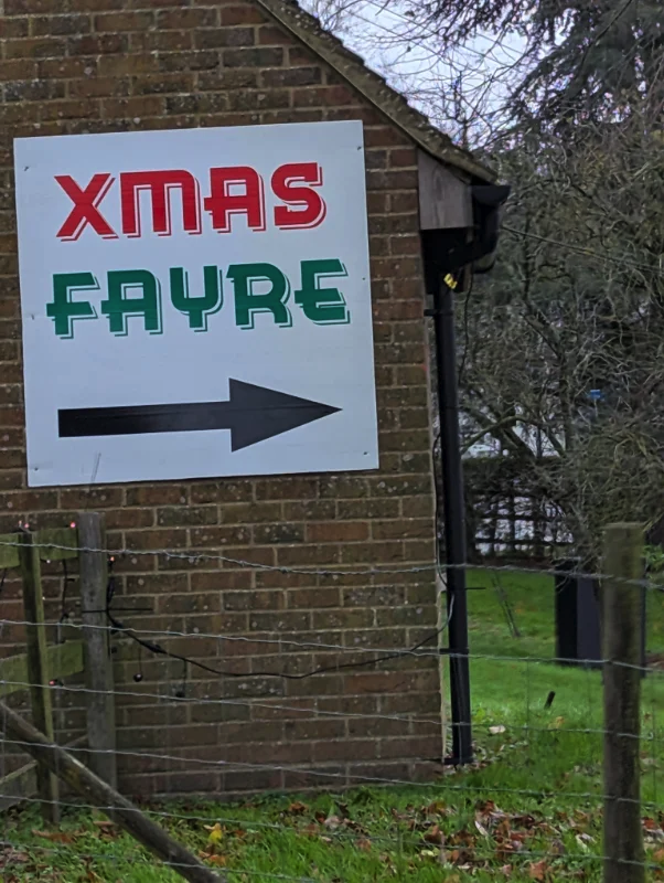 Christmas Fayre Sign 2025